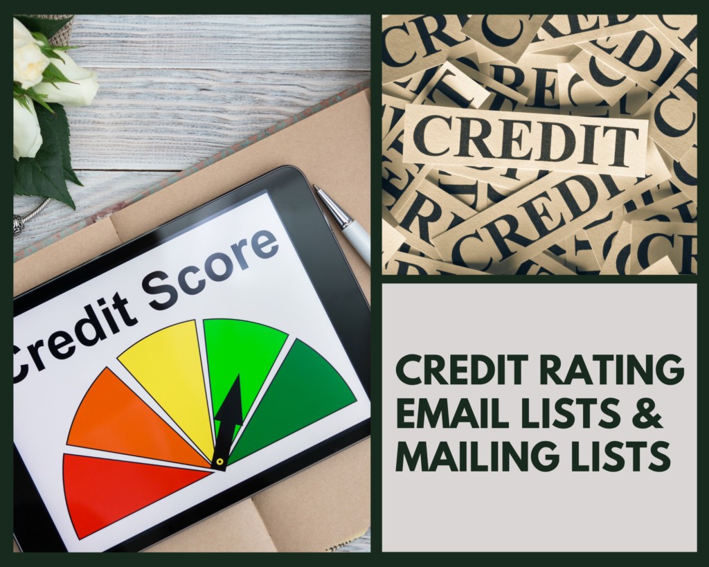 Credit Rating Email Lists & Mailing Lists