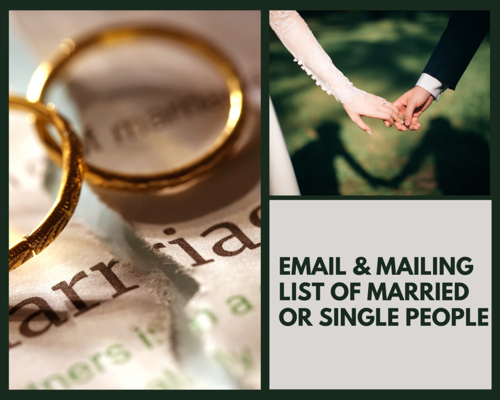 Married or Single People Email Lists & Mailing Lists