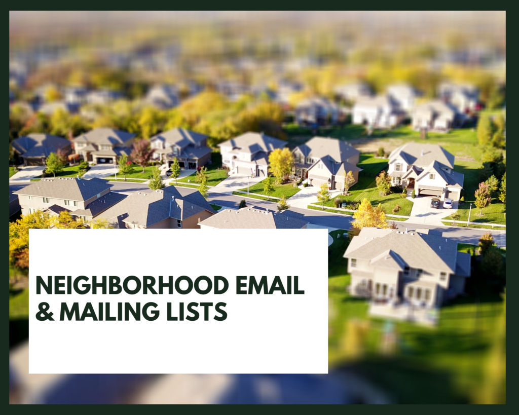 Neighborhood Email & Mailing Lists