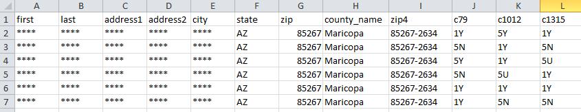 Mailing List in Excel / CSV File Format