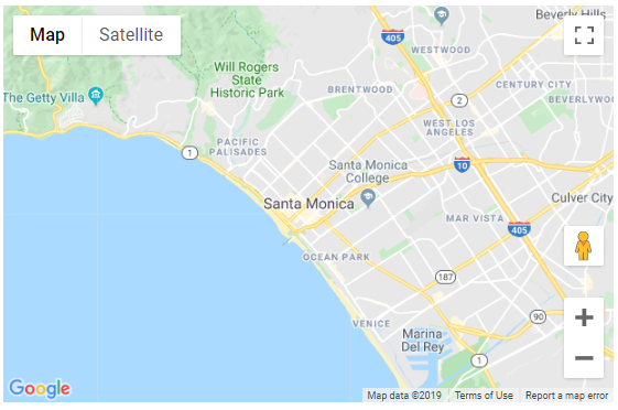 Map of Santa Monica CA